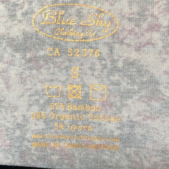 Blue Sky full zip organic cotton  3/4 sleeve jacket Sz S - Picture 6 of 9